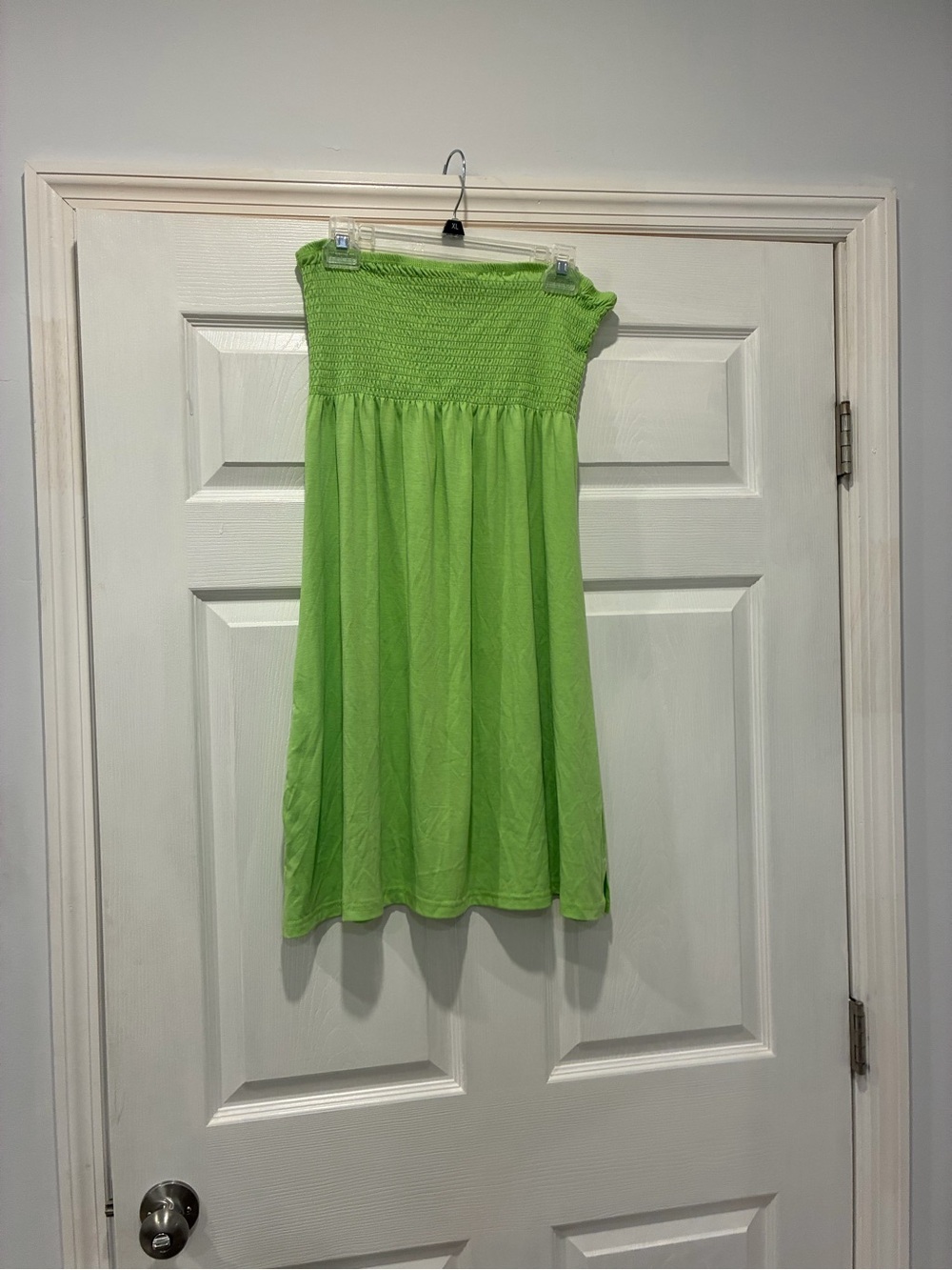 Sunbeam Neon Green Smocked Swim Coverup Dress